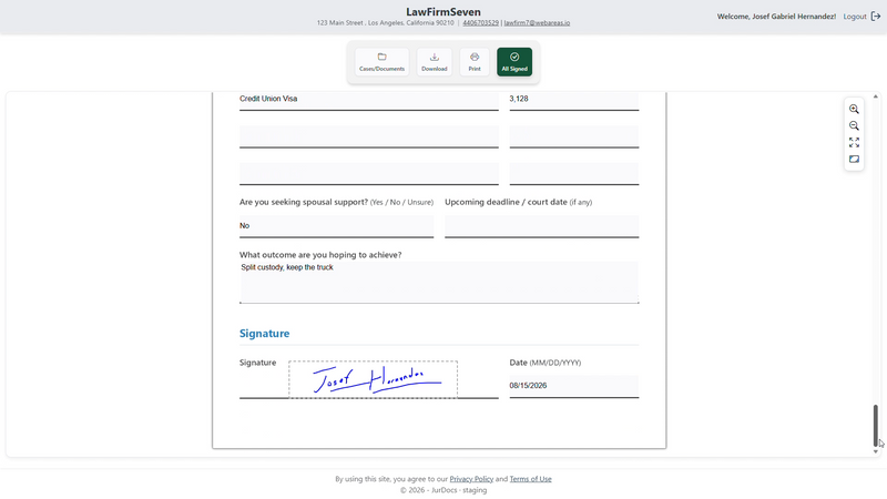Electronic Signing, Client Review and Approval