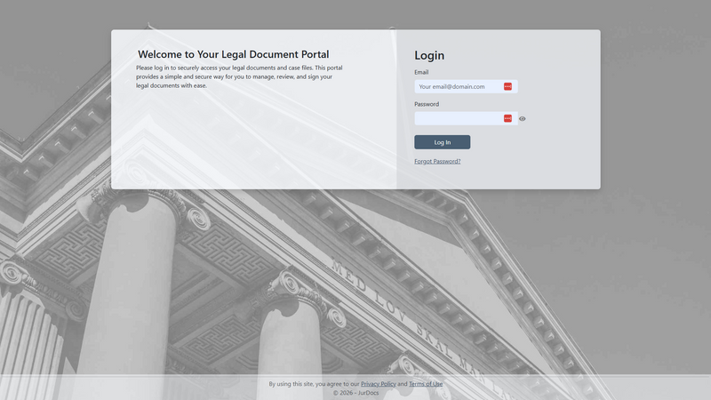 JurDocs.com - The Case Portal for your Clients